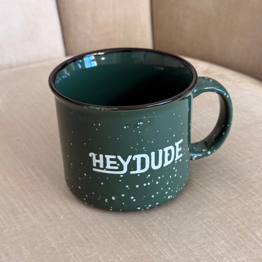 Hey Dude Forest Green Speckled Mug